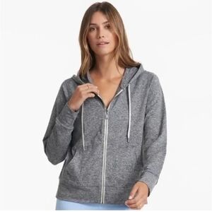 NWOT Vuori Heather Gray Zip Up Halo Performance Hoodie Athleisure Activewear M
